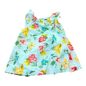 Baby Gap Floral Print Sun Dress Size 3-6 Months, Blue, Summer, Spring